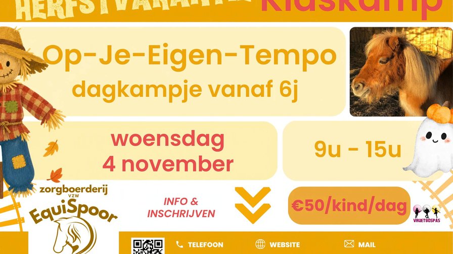 Op-Je-Eigen-Tempo Kidskamp - Dagkampje - Herfstvakantie 2026